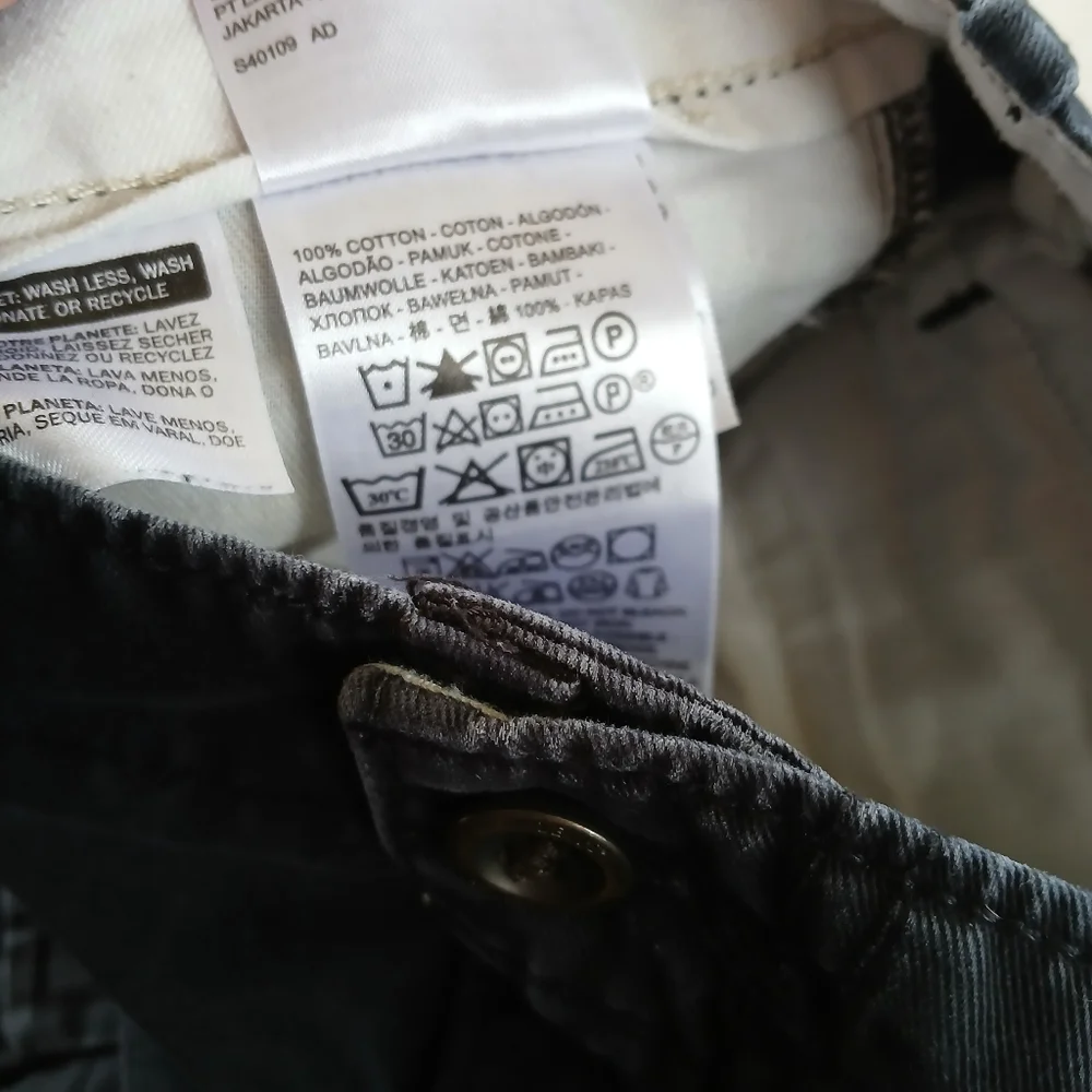 levis ♡ ace cargo twill black mens 36×30 grunge utility gorpcore workwear white